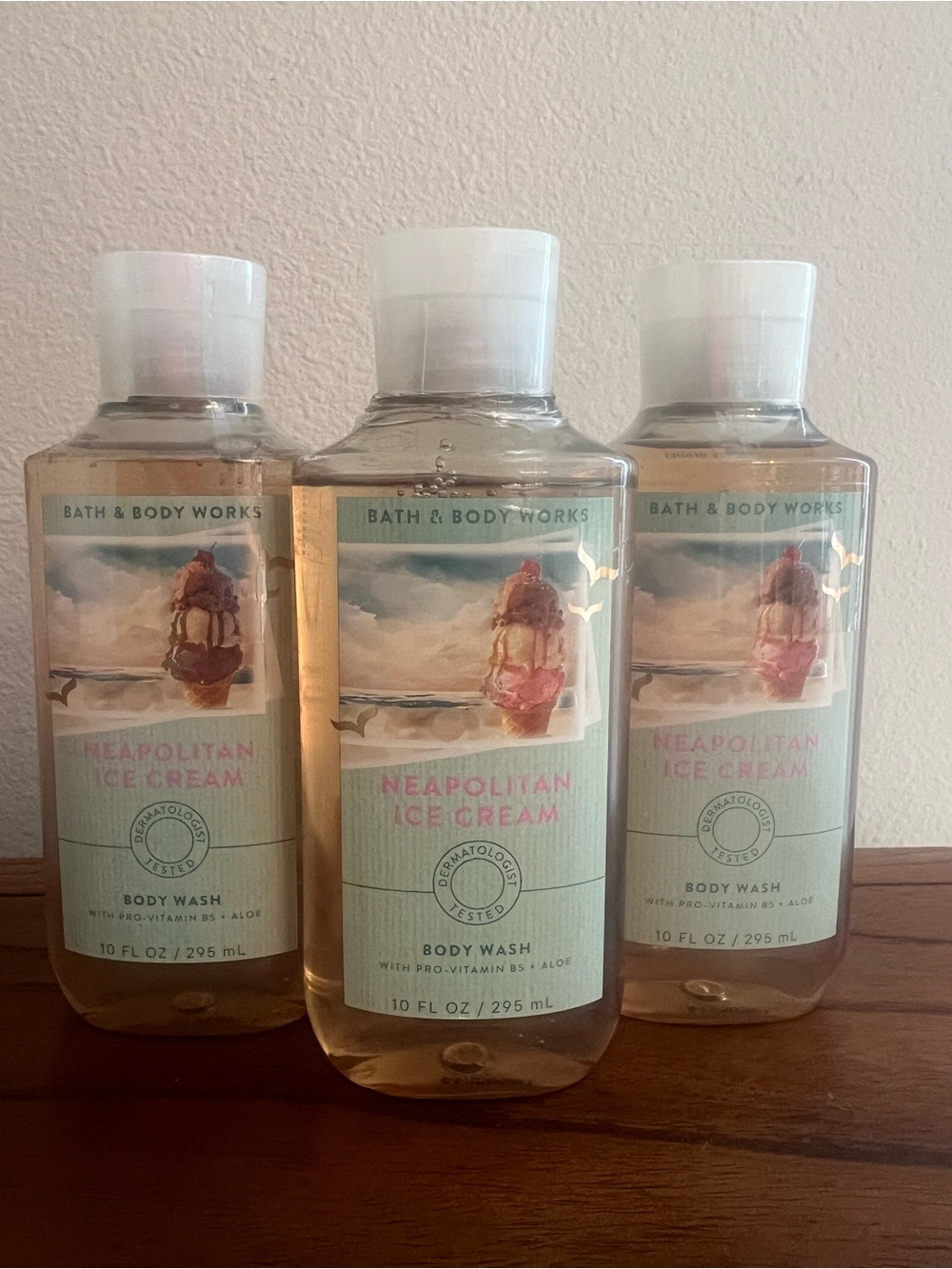 Bath & Body Works Neapolitan Ice Cream Body Wash, Set of 3, New